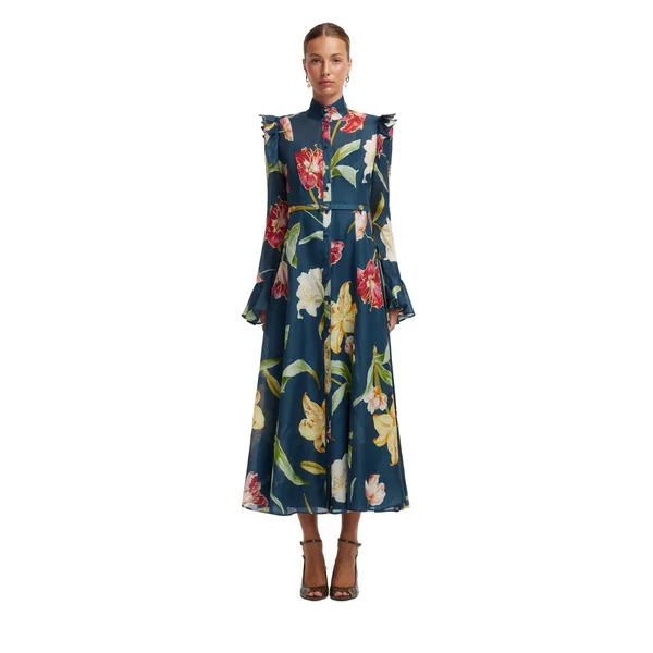 Katrina Butterfly Sleeve Midi Dress
