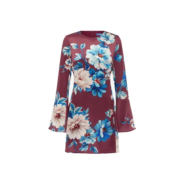 Suzanne Bell Sleeve Mini Dress in Cosmos Print