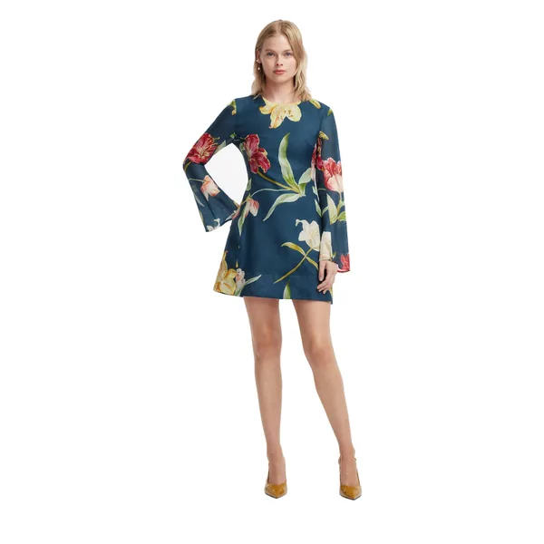 Lily Print in Indigo