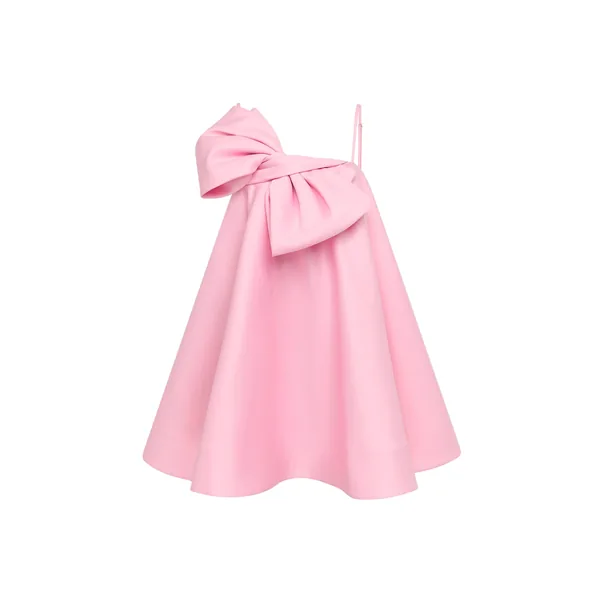 Chelsea Bow Mini Dress in Pink