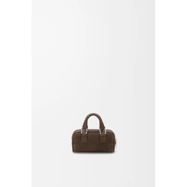Loewe Amazona Nano in nubuck, Tundra | Clutch Bags | Coveti