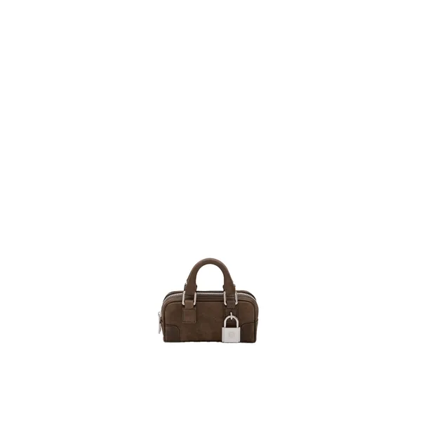 Loewe Amazona Nano in nubuck, Tundra | Clutch Bags | Coveti