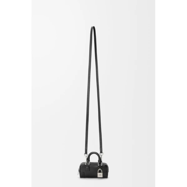 Loewe Amazona Nano in shiny calfskin, Black | Clutch Bags | Coveti