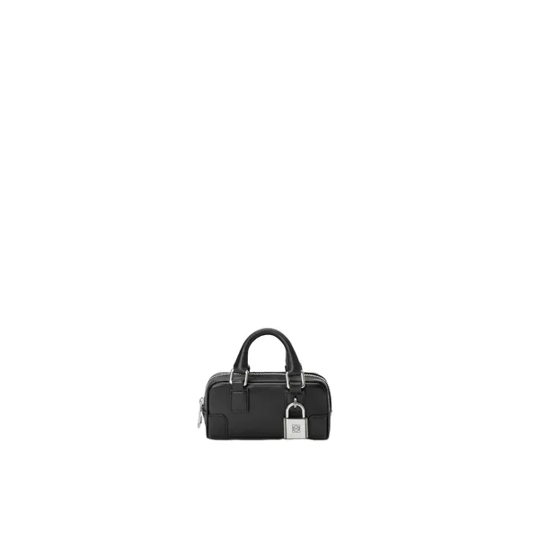 Loewe Amazona Nano in shiny calfskin, Black | Clutch Bags | Coveti