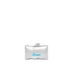 Loewe Blown minaudiere in brass and enamel, Silver/Blue | Mini Bags | Coveti
