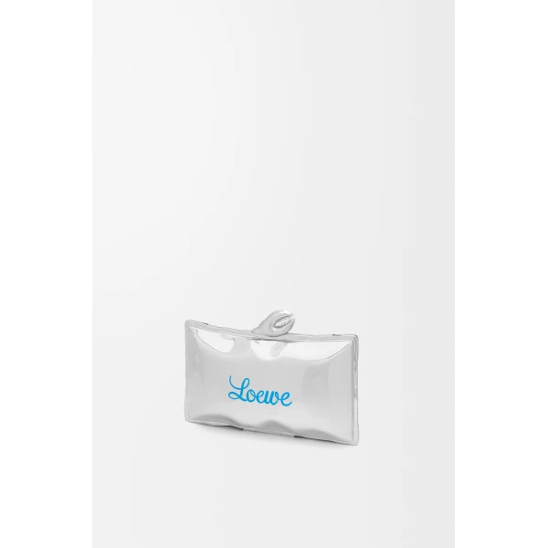 Loewe Blown minaudiere in brass and enamel, Silver/Blue | Mini Bags | Coveti