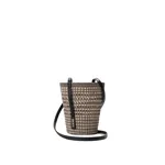 Loewe Braid pocket in iraca palm and calfskin, Khaki/Natural | Clutch Bags | Coveti
