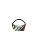 Loewe Cala mini bag in embroidered canvas and calfskin, Ecru/Multicolor | Mini Bags | Coveti