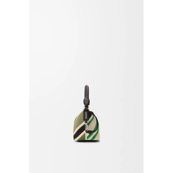 Loewe Cala mini bag in embroidered canvas and calfskin, Ecru/Multicolor | Mini Bags | Coveti