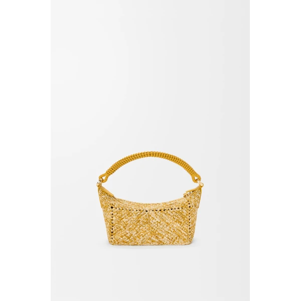 Loewe Cala mini bag in melange raffia, Mustard | Totes & Top-Handle Bags | Coveti