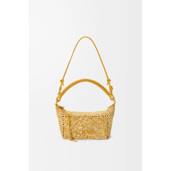 Loewe Cala mini bag in melange raffia, Mustard | Totes & Top-Handle Bags | Coveti