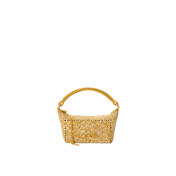 Loewe Cala mini bag in melange raffia, Mustard | Totes & Top-Handle Bags | Coveti