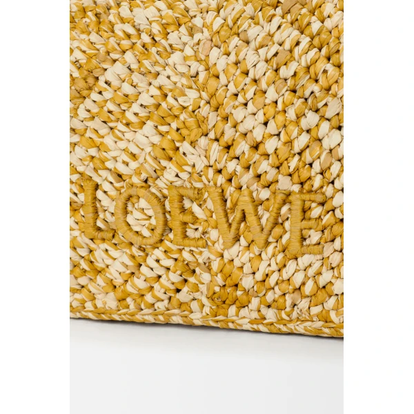 Loewe Cala mini bag in melange raffia, Mustard | Totes & Top-Handle Bags | Coveti