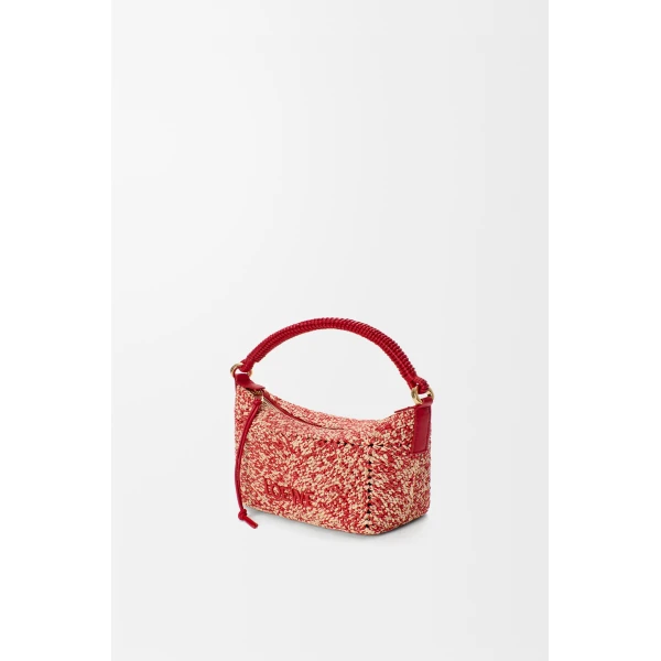 Loewe Cala mini bag in melange raffia, Red | Totes & Top-Handle Bags | Coveti