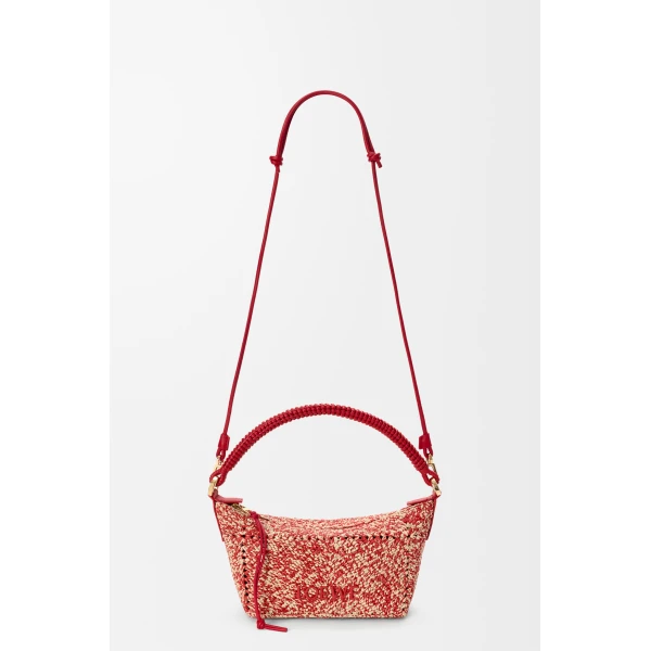Loewe Cala mini bag in melange raffia, Red | Totes & Top-Handle Bags | Coveti
