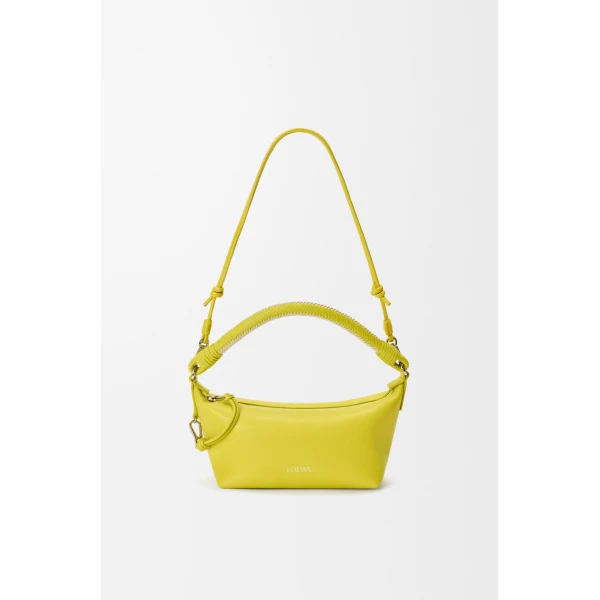 Loewe Cala mini bag in mellow nappa lambskin, Lemon/Soft White | Mini Bags | Coveti