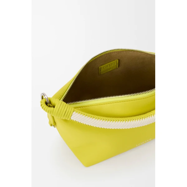 Loewe Cala mini bag in mellow nappa lambskin, Lemon/Soft White | Mini Bags | Coveti