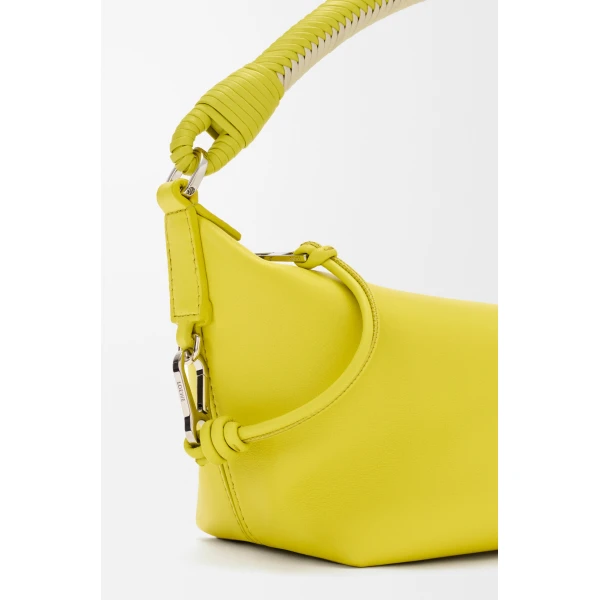 Loewe Cala mini bag in mellow nappa lambskin, Lemon/Soft White | Mini Bags | Coveti