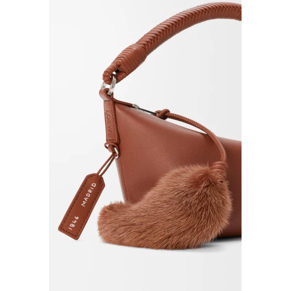 Loewe Cala mini bag in mellow nappa lambskin, Pecan | Mini Bags | Coveti