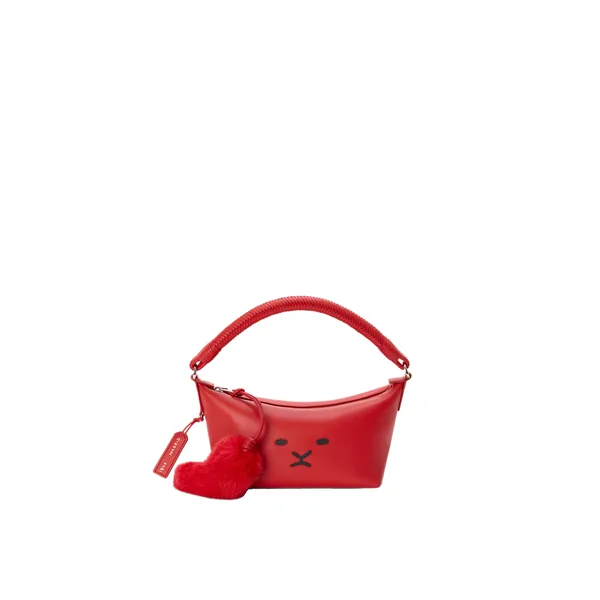 Cala mini bag in mellow nappa lambskin, Red