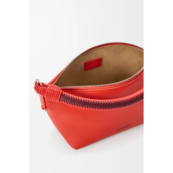 Loewe Cala mini bag in mellow nappa lambskin, Sunrise Orange/Pink Copper Red | Mini Bags | Coveti