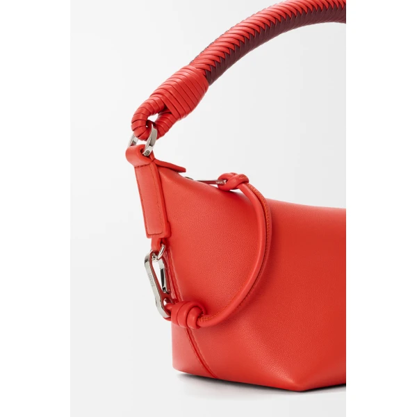 Loewe Cala mini bag in mellow nappa lambskin, Sunrise Orange/Pink Copper Red | Mini Bags | Coveti