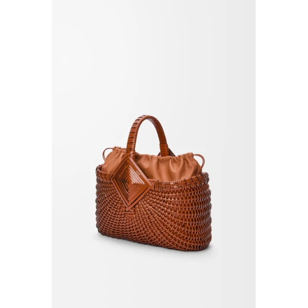 Loewe Diamond Square Basket in calfskin, Tan | Totes & Top-Handle Bags | Coveti