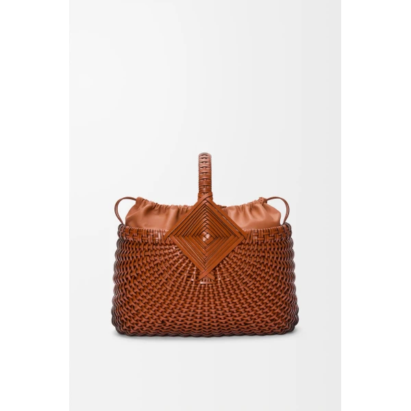 Loewe Diamond Square Basket in calfskin, Tan | Totes & Top-Handle Bags | Coveti