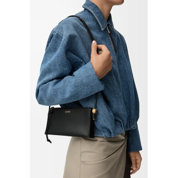 Loewe Joya pouch in nappa calfskin, Black | Clutch Bags | Coveti