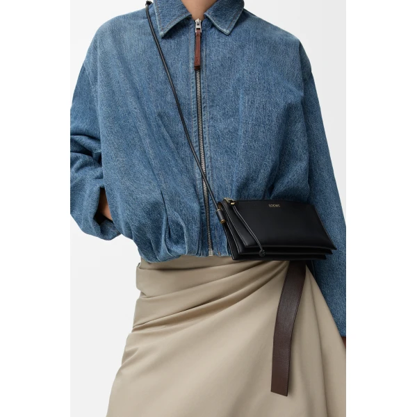 Loewe Joya pouch in nappa calfskin, Black | Clutch Bags | Coveti