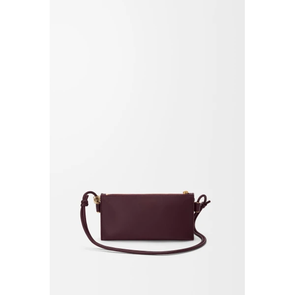 Loewe Joya pouch in nappa calfskin, Dark Burgundy | Clutch Bags | Coveti