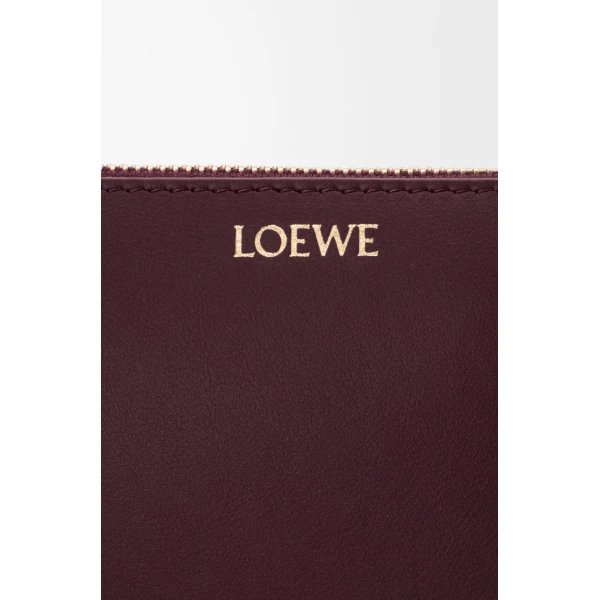 Loewe Joya pouch in nappa calfskin, Dark Burgundy | Clutch Bags | Coveti