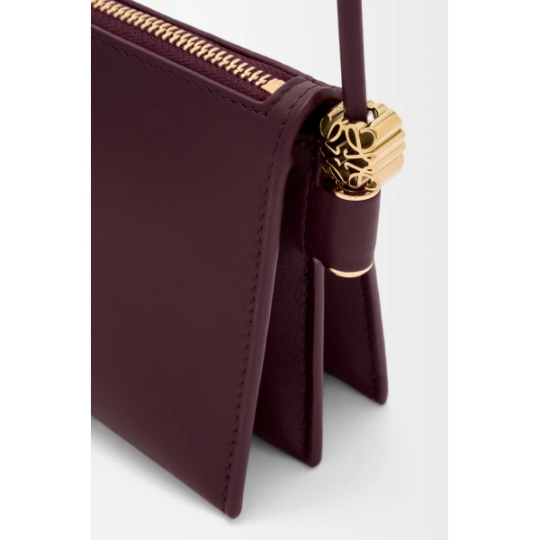 Loewe Joya pouch in nappa calfskin, Dark Burgundy | Clutch Bags | Coveti
