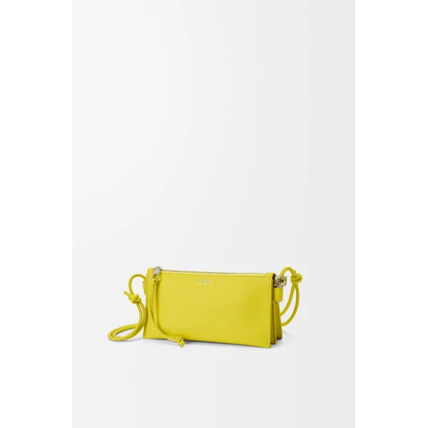 Loewe Joya pouch in nappa calfskin, Lemon | Clutch Bags | Coveti
