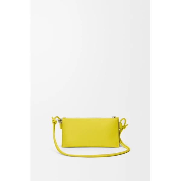 Loewe Joya pouch in nappa calfskin, Lemon | Clutch Bags | Coveti