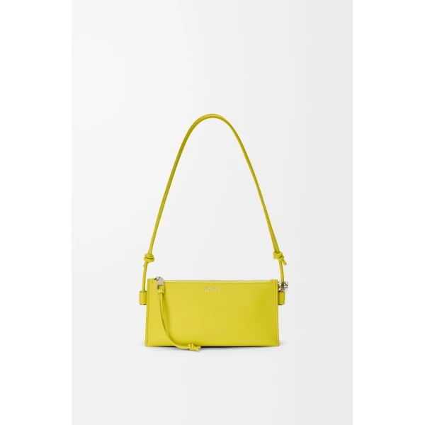 Loewe Joya pouch in nappa calfskin, Lemon | Clutch Bags | Coveti