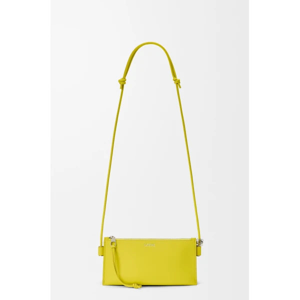 Loewe Joya pouch in nappa calfskin, Lemon | Clutch Bags | Coveti