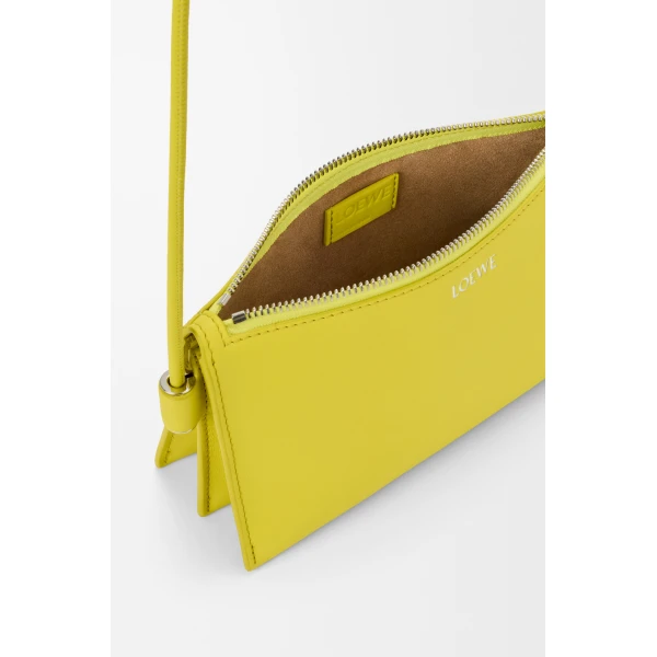 Loewe Joya pouch in nappa calfskin, Lemon | Clutch Bags | Coveti