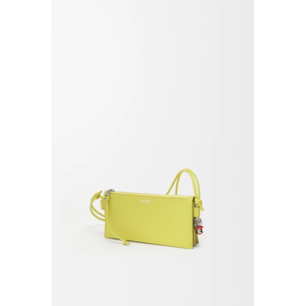 Loewe Joya pouch in nappa calfskin, Lemon | Clutch Bags | Coveti
