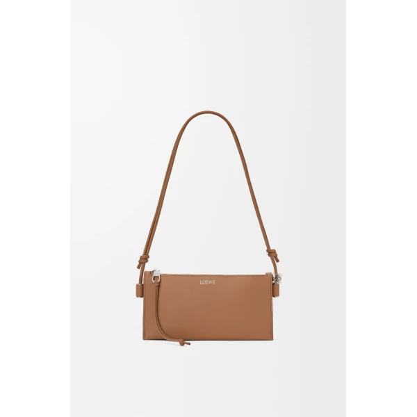 Loewe Joya pouch in nappa calfskin, Mocha | Clutch Bags | Coveti