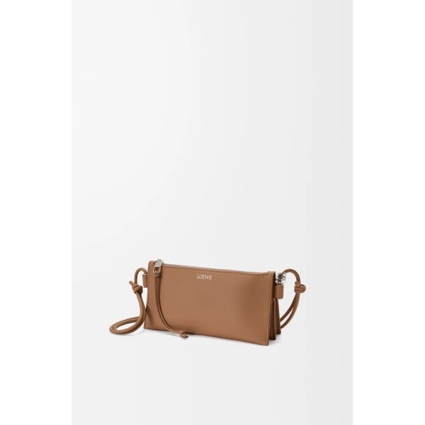 Loewe Joya pouch in nappa calfskin, Mocha | Clutch Bags | Coveti
