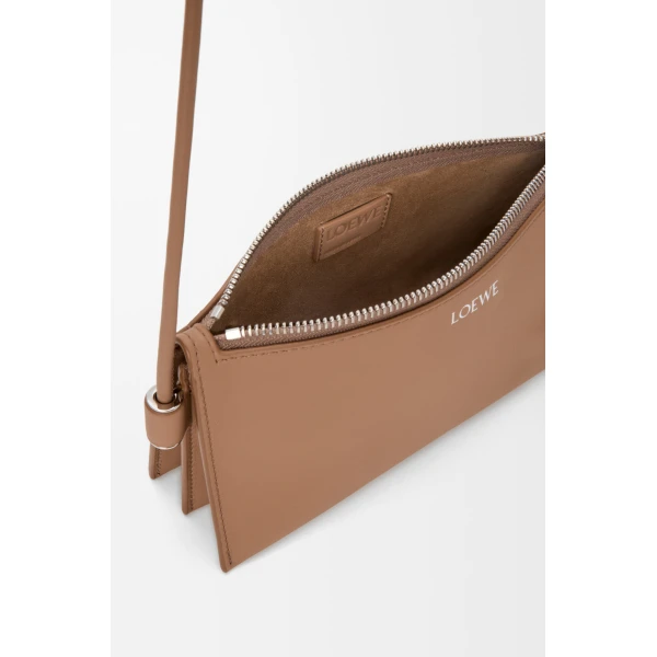 Loewe Joya pouch in nappa calfskin, Mocha | Clutch Bags | Coveti