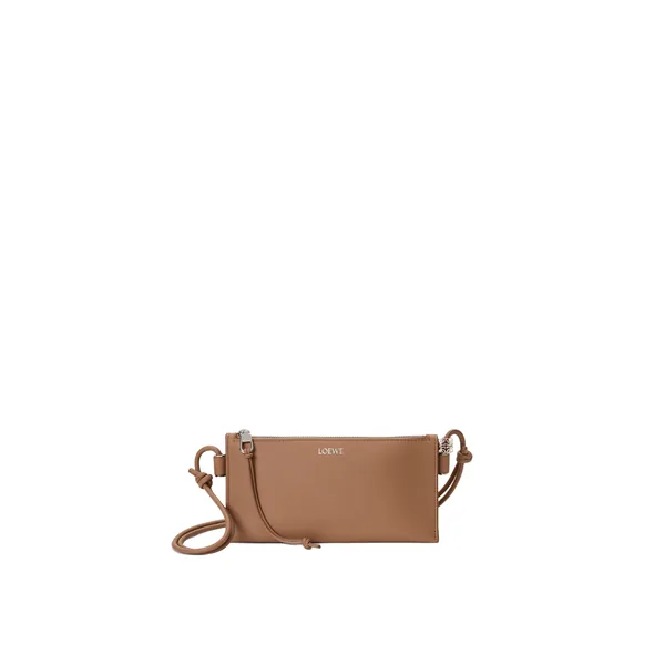 Loewe Joya pouch in nappa calfskin, Mocha | Clutch Bags | Coveti
