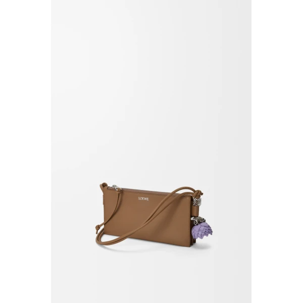 Loewe Joya pouch in nappa calfskin, Mocha | Clutch Bags | Coveti