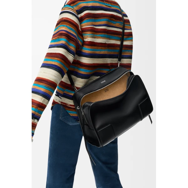 Loewe Large Amazona 180 bag in soft calfskin, Black | Totes & Top-Handle Bags | Coveti