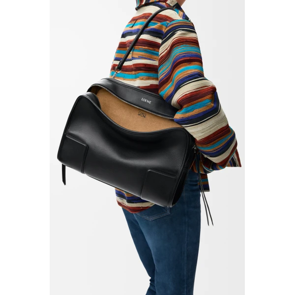 Loewe Large Amazona 180 bag in soft calfskin, Black | Totes & Top-Handle Bags | Coveti