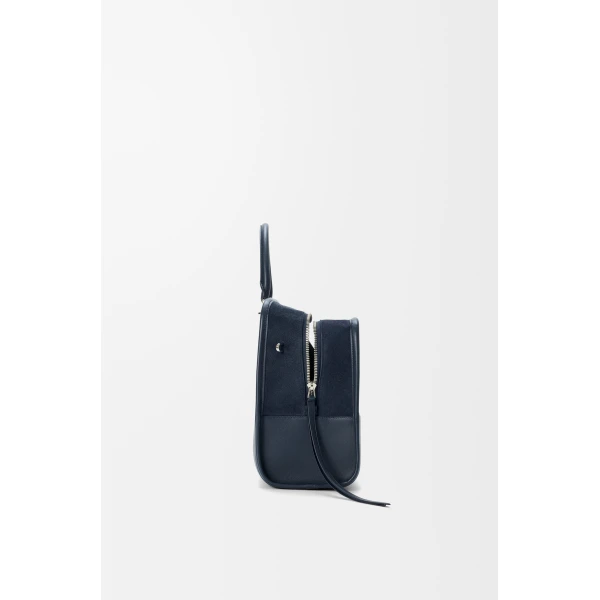 Loewe Large Amazona 180 bag in suede, Deep Navy | Totes & Top-Handle Bags | Coveti