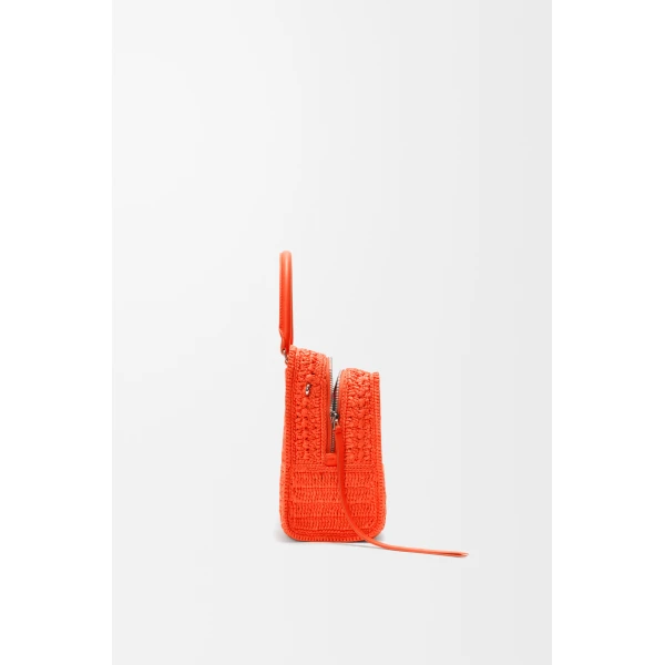 Loewe Medium Amazona 180 Lazy Crab bag in raffia crochet, Vivid Orange | Totes & Top-Handle Bags | Coveti