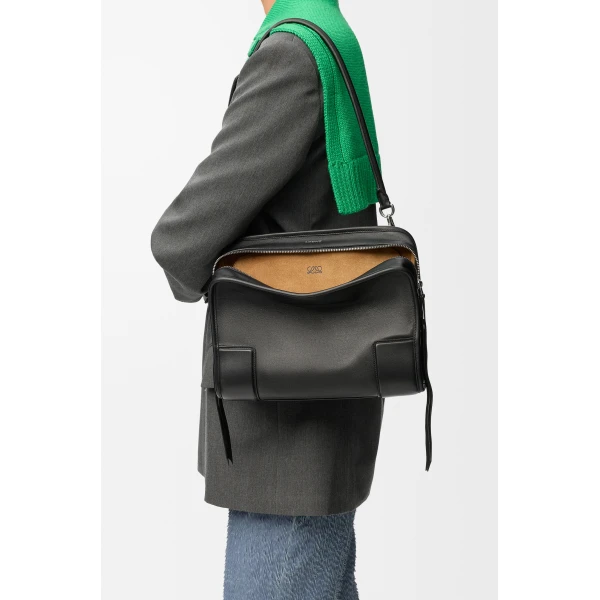 Loewe Medium Amazona 180 bag in soft calfskin, Black | Totes & Top-Handle Bags | Coveti