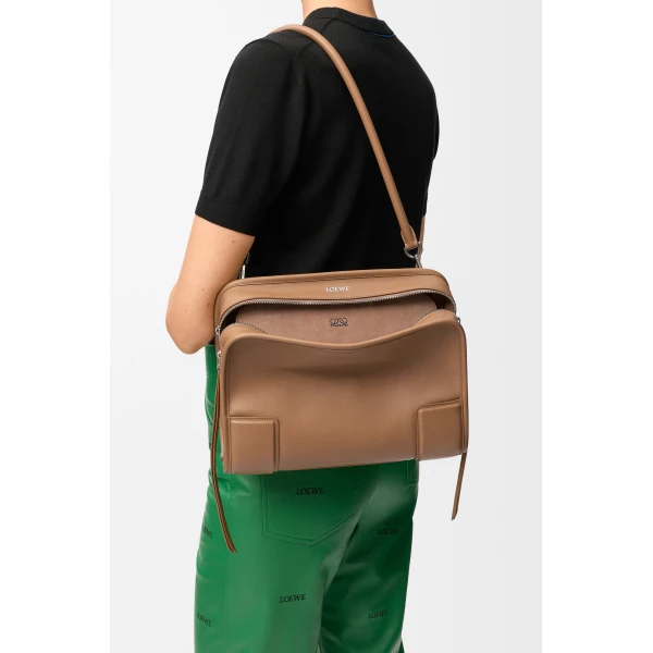 Loewe Medium Amazona 180 bag in soft calfskin, Mocha | Totes & Top-Handle Bags | Coveti